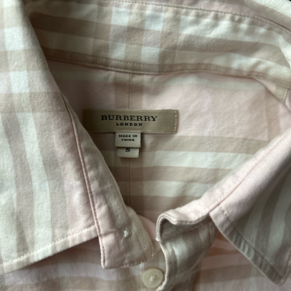 Burberry Light Pink Checkered Shirt